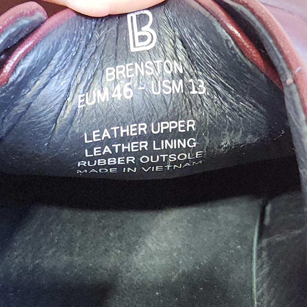 Birchbury Brenston Shoes Mens 13 Brown Leather Barefoot Cap Toe Dress Comfort - Picture 8 of 10